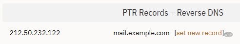 验证 PTR