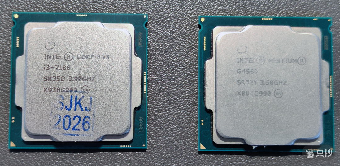 i3-7100 与 G4560