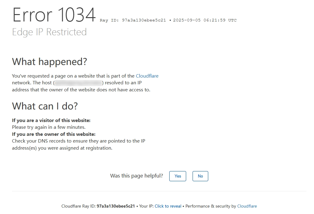 Edge IP Restricted