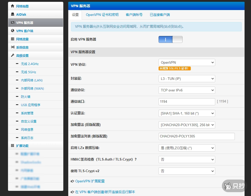启用 OpenVPN